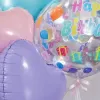 Creative colorful balloon combination heart-shaped transparent "Happy Birthday" letter-shaped party decoration set Application Scenario